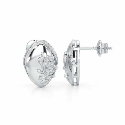 Twilight Sparkle Silver Earrings - White Gold - Image 4