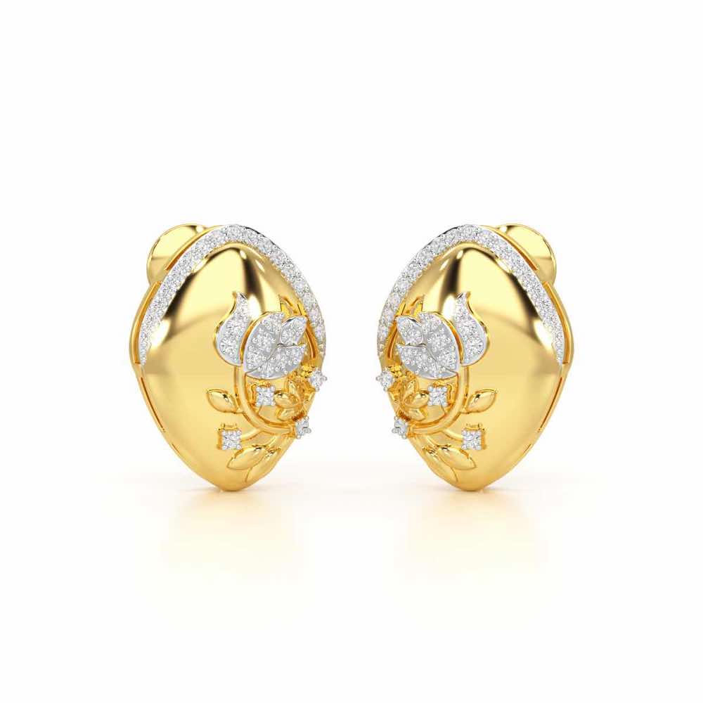Twilight Sparkle Silver Earrings - Yellow Gold - Image 2