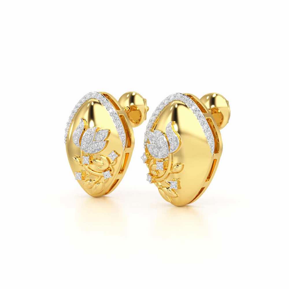 Twilight Sparkle Silver Earrings - Yellow Gold - Image 3