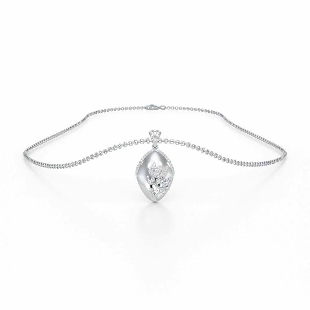 Twilight Sparkle Silver Pendant - White Gold - Image 3