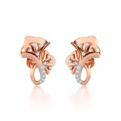 Twin Growth Silver Studs - Rose Gold - Image 1