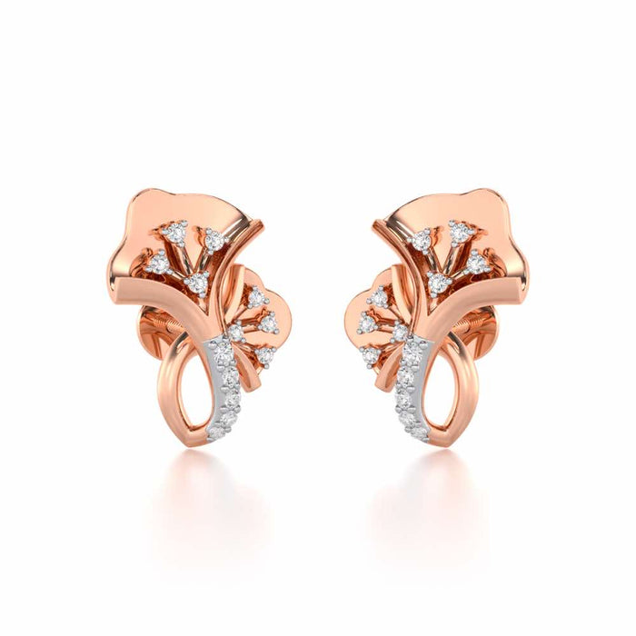 Twin Growth Silver Studs - Rose Gold - Image 1