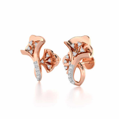 Twin Growth Silver Studs - Rose Gold - Image 3