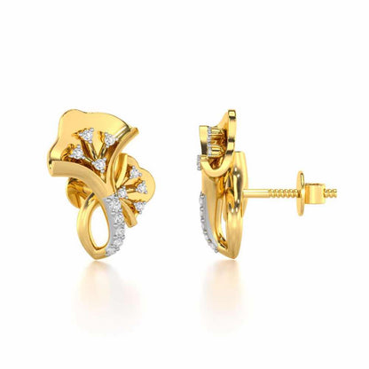 Twin Growth Silver Studs - Yellow Gold - Image 4