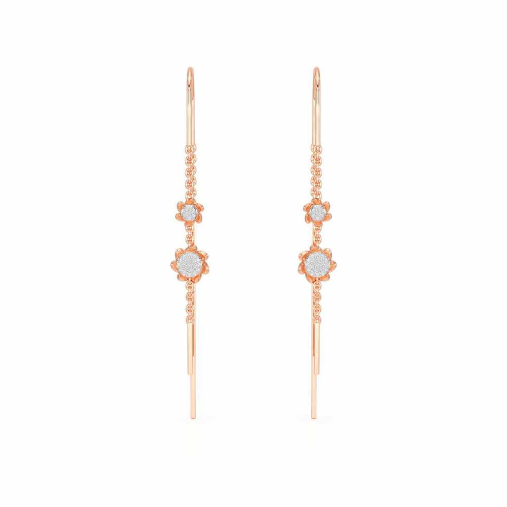 Twin Swirl Silver Dangler Earrings