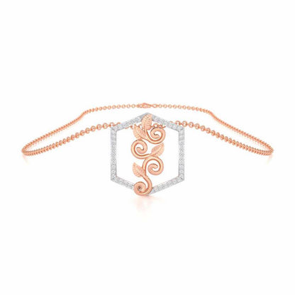 Twinkle Frame Silver Pendant - Rose Gold - Image 3