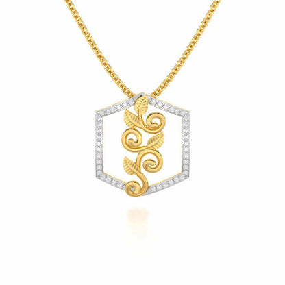Twinkle Frame Silver Pendant - Yellow Gold - Image 1