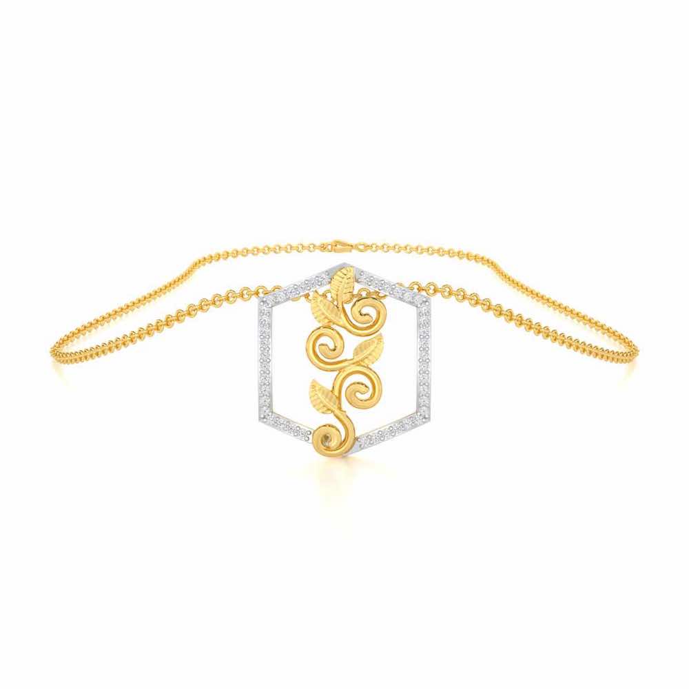 Twinkle Frame Silver Pendant - Yellow Gold - Image 3