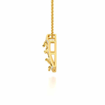 Twinkle Frame Silver Pendant - Yellow Gold - Image 4