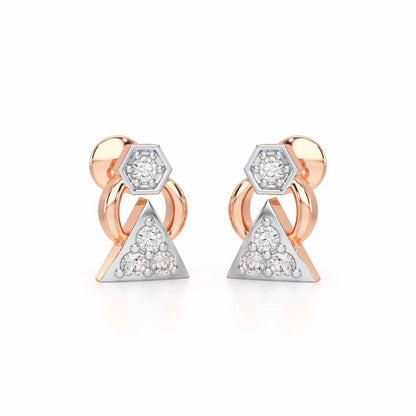 Twinkle Toes Silver Earrings - Rose Gold - Image 1