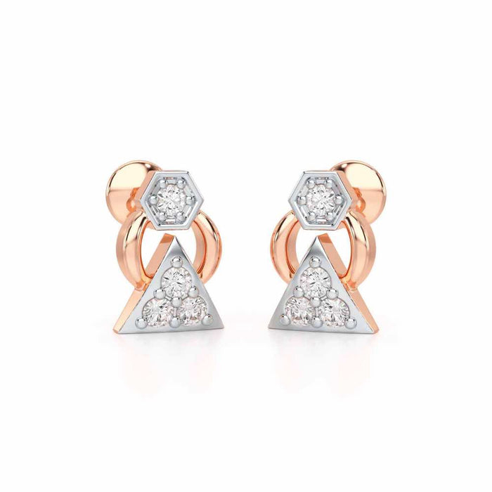 Twinkle Toes Silver Earrings - Rose Gold - Image 1