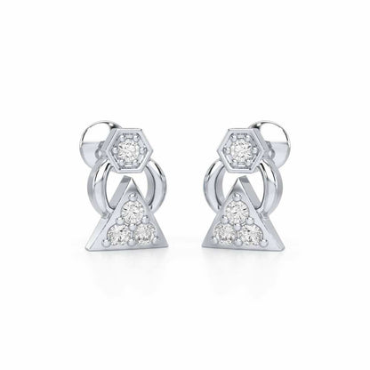 Twinkle Toes Silver Earrings - White Gold - Image 1