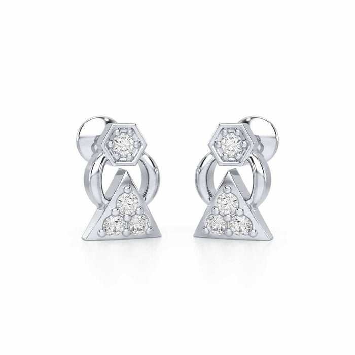 Twinkle Toes Silver Earrings - White Gold - Image 1