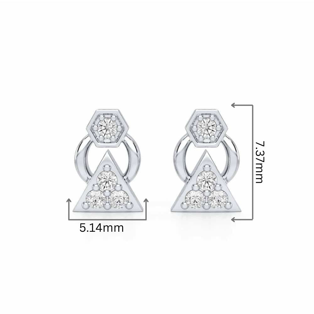 Twinkle Toes Silver Earrings - White Gold - Image 2