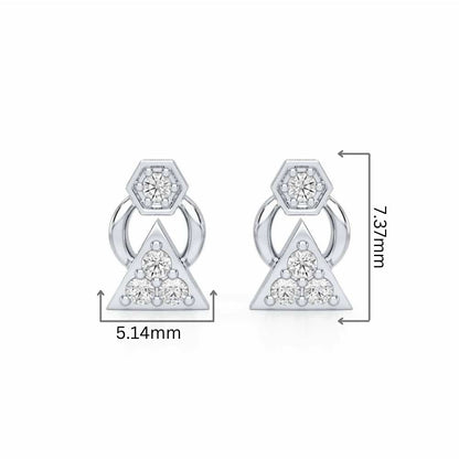 Twinkle Toes Silver Earrings - White Gold - Image 2