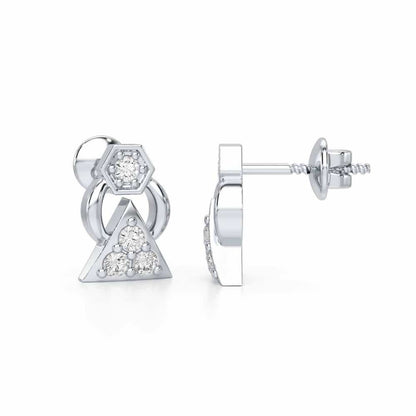Twinkle Toes Silver Earrings - White Gold - Image 4