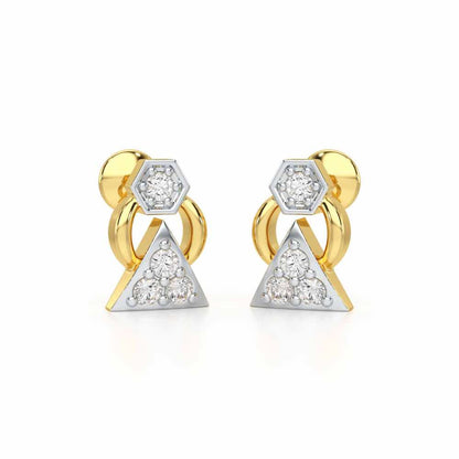 Twinkle Toes Silver Earrings - Yellow Gold - Image 1