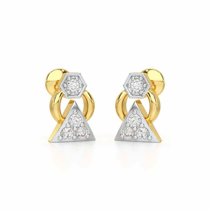 Twinkle Toes Silver Earrings - Yellow Gold - Image 1