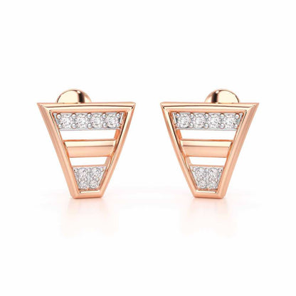 Twinkling Temptations Silver Earrings - Rose Gold - Image 1