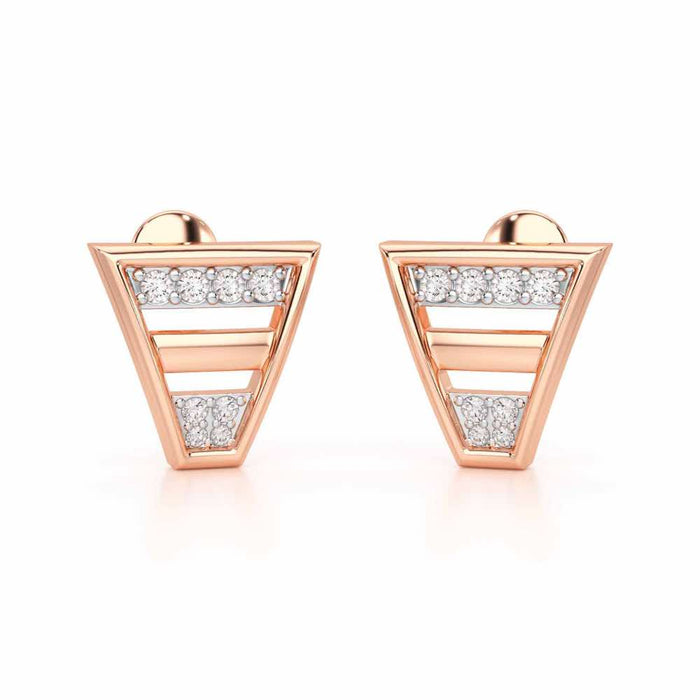 Twinkling Temptations Silver Earrings - Rose Gold - Image 1