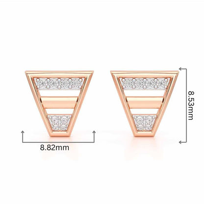 Twinkling Temptations Silver Earrings - Rose Gold - Image 2