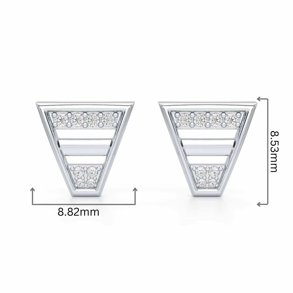 Twinkling Temptations Silver Earrings - White Gold - Image 2