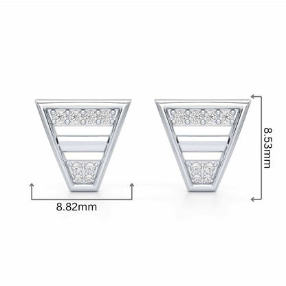 Twinkling Temptations Silver Earrings - White Gold - Image 2
