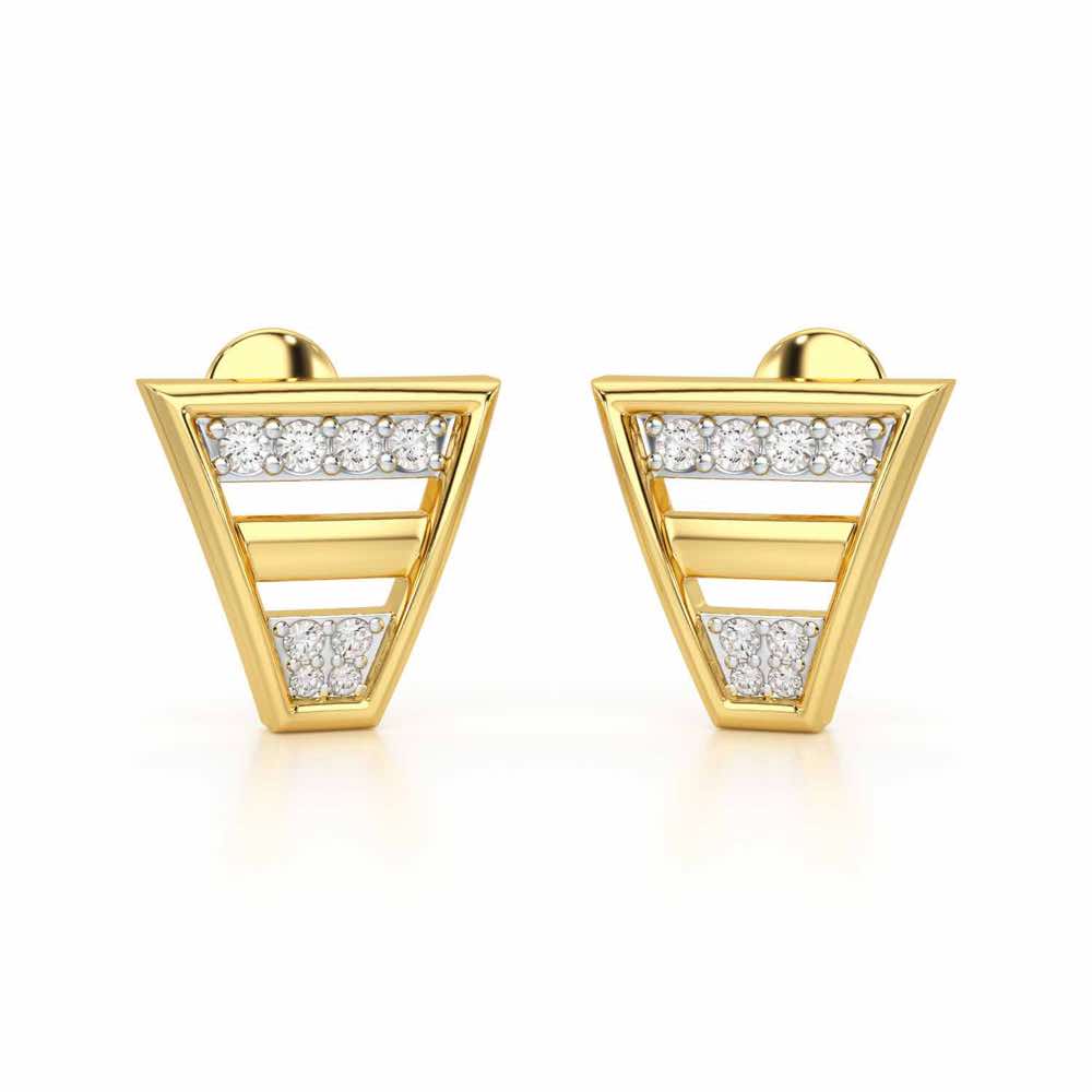 Twinkling Temptations Silver Earrings - Yellow Gold - Image 1