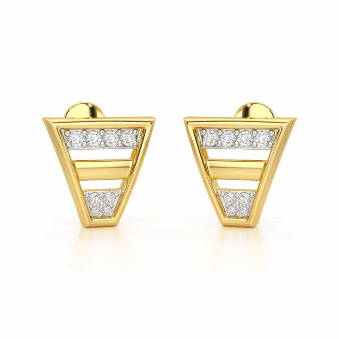 Twinkling Temptations Silver Earrings - Yellow Gold - Image 1