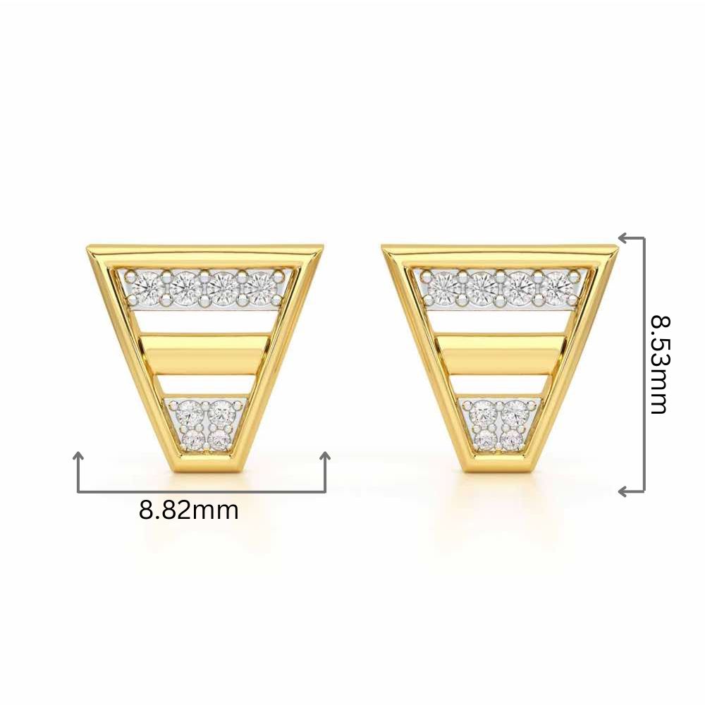 Twinkling Temptations Silver Earrings - Yellow Gold - Image 2