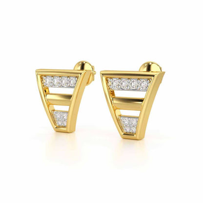 Twinkling Temptations Silver Earrings - Yellow Gold - Image 3