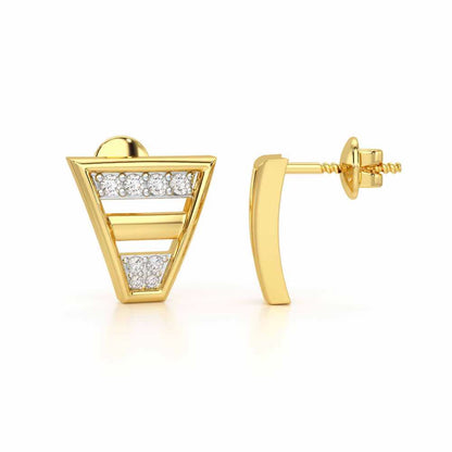 Twinkling Temptations Silver Earrings - Yellow Gold - Image 4