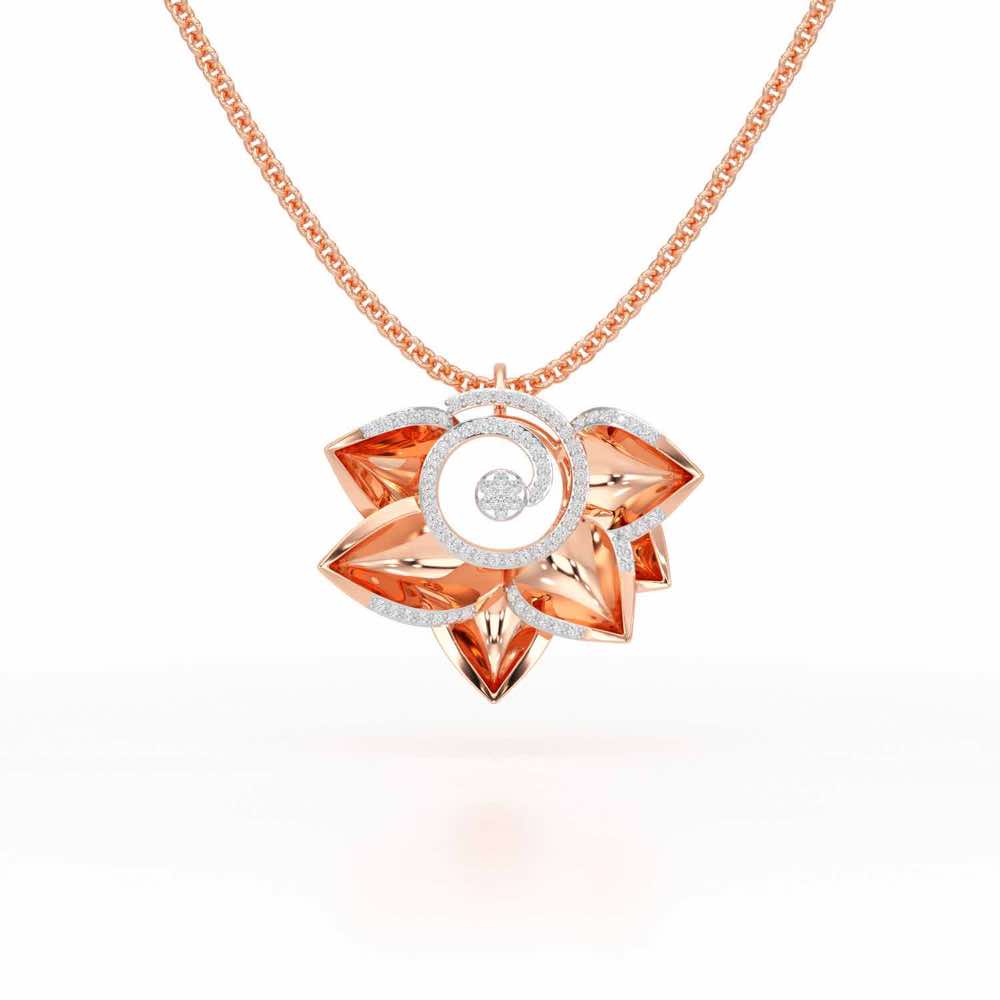 Twirl Bloom Silver Pendant