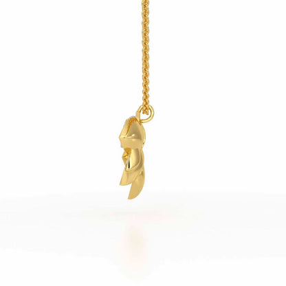 Twirl Bloom Silver Pendant - Yellow Gold - Image 4