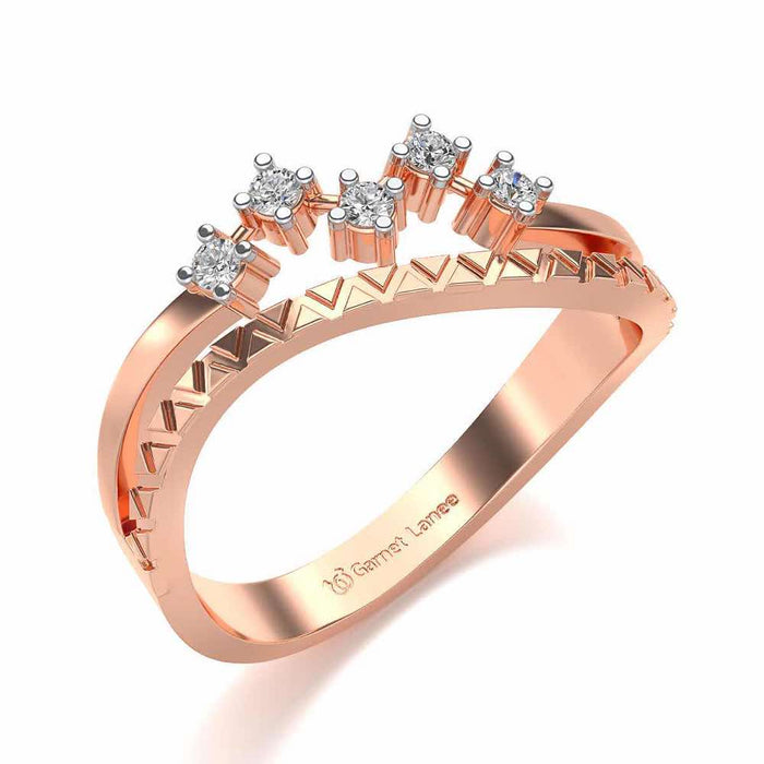 Twirl Magic Silver Ring - Rose Gold - Image 1