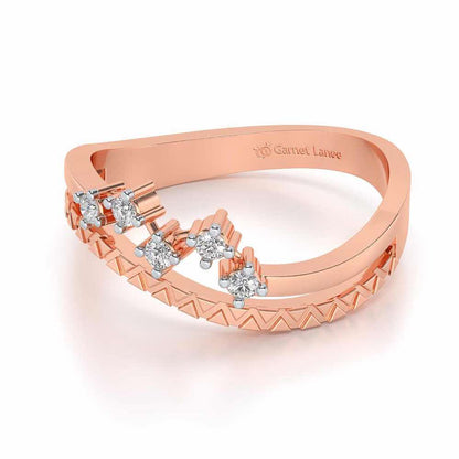 Twirl Magic Silver Ring - Rose Gold - Image 2