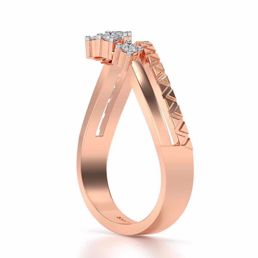Twirl Magic Silver Ring - Rose Gold - Image 3