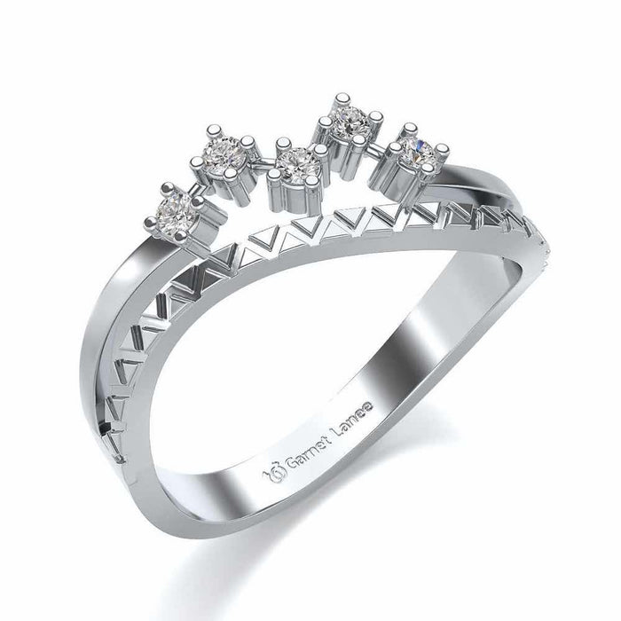 Twirl Magic Silver Ring - White Gold - Image 1