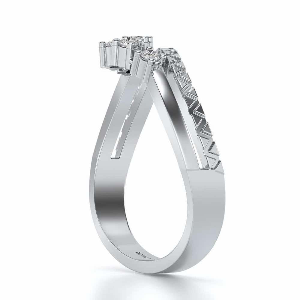 Twirl Magic Silver Ring - White Gold - Image 3