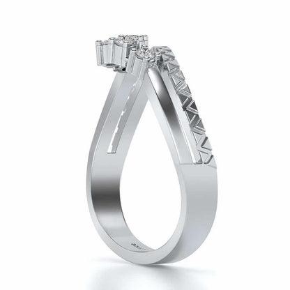 Twirl Magic Silver Ring - White Gold - Image 3
