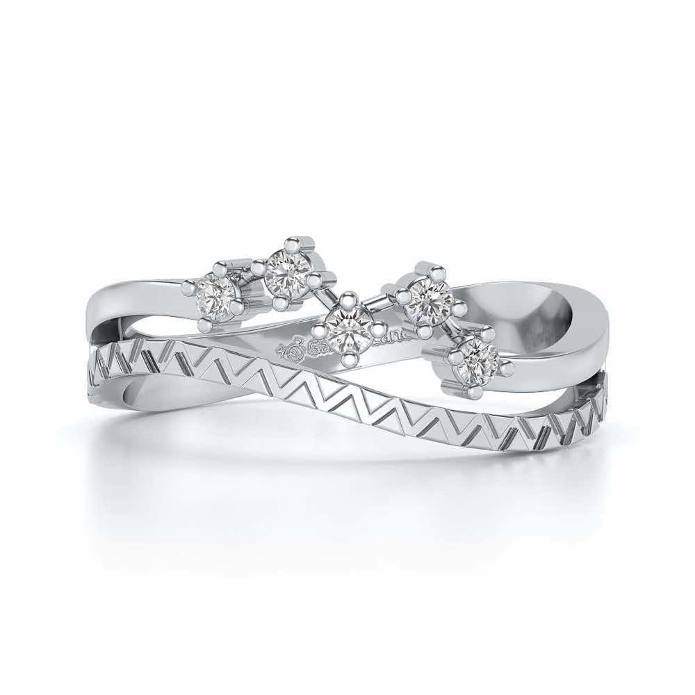 Twirl Magic Silver Ring - White Gold - Image 4