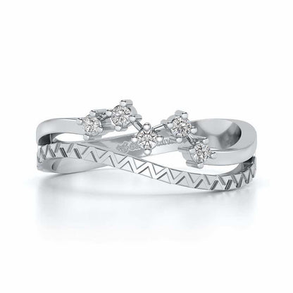 Twirl Magic Silver Ring - White Gold - Image 4