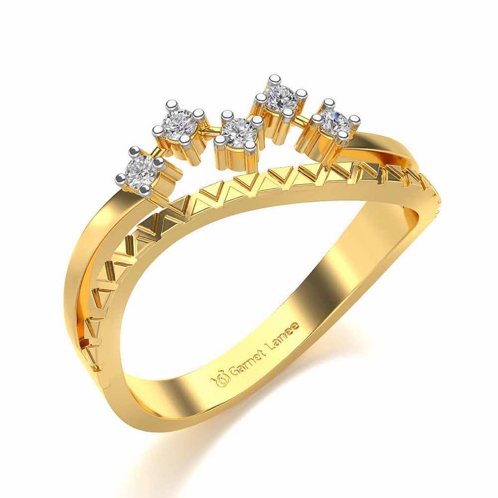 Twirl Magic Silver Ring - Yellow Gold - Image 1