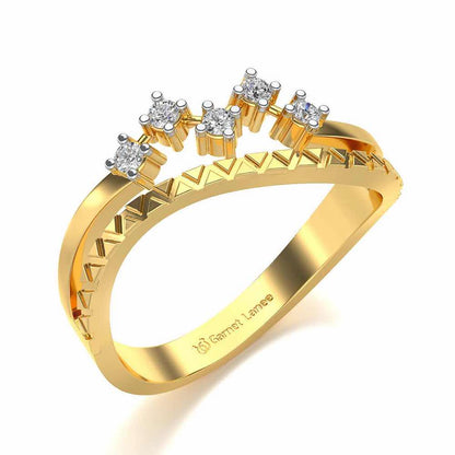 Twirl Magic Silver Ring - Yellow Gold - Image 1