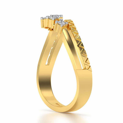 Twirl Magic Silver Ring - Yellow Gold - Image 3