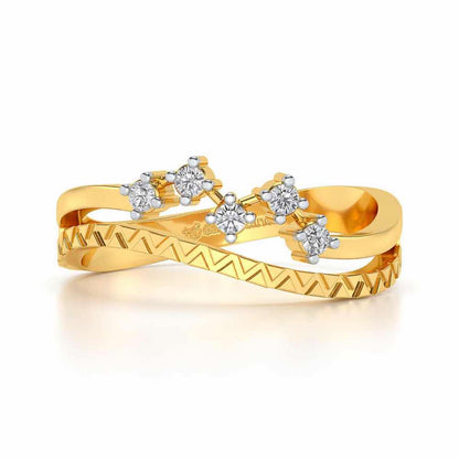 Twirl Magic Silver Ring - Yellow Gold - Image 4