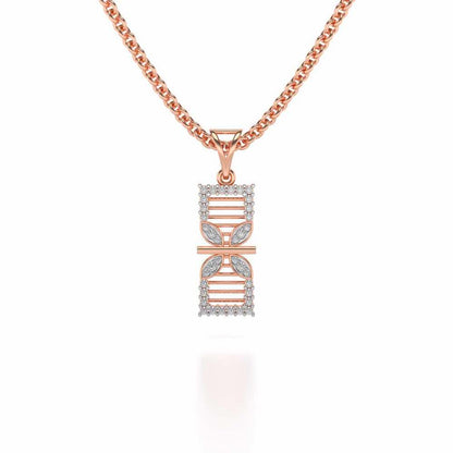 Twirled Silver Pendant - Rose Gold - Image 1
