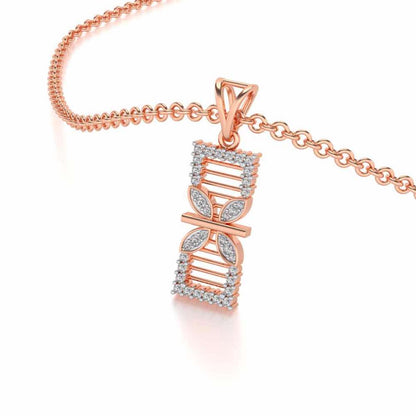 Twirled Silver Pendant - Rose Gold - Image 2