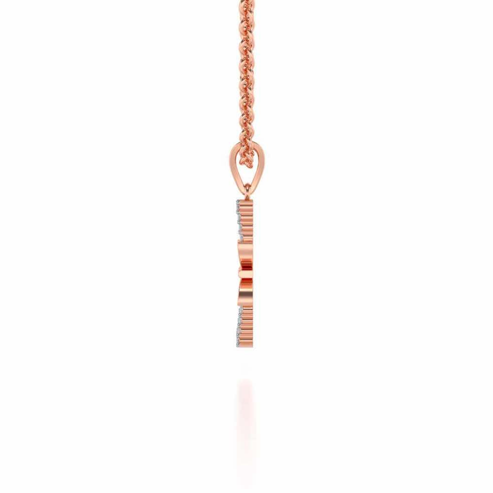 Twirled Silver Pendant - Rose Gold - Image 3