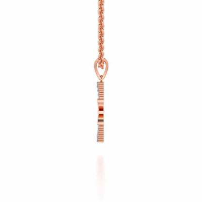 Twirled Silver Pendant - Rose Gold - Image 3